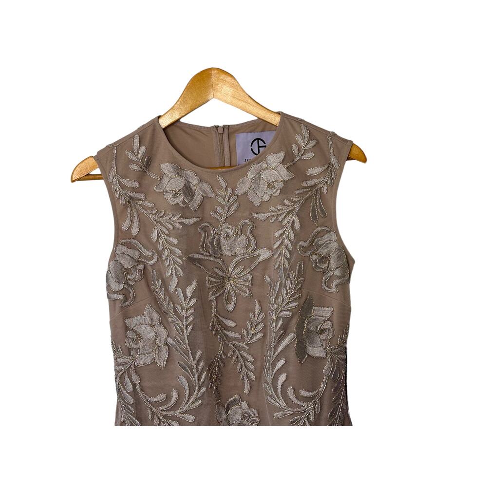 JS Collections Blush Dori Embroidered Cocktail Dress Women's Size 4 New - Picture 4 of 11